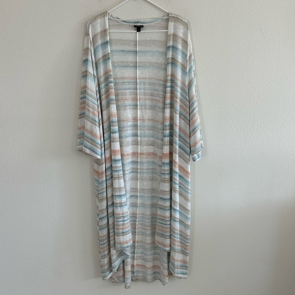 Torrid Multi Stripe Long Knit Boho Cardigan - Picture 2 of 10